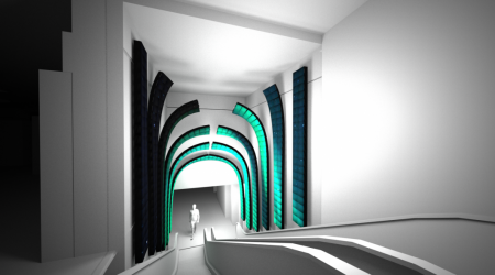 CAO Flexible-les-vault-bendabme-display Tunnel Led on Printemps in Paris